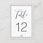 シンプル ミニマリスト テーブルナンバー ブラック ID523 (裏面)