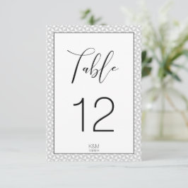 シンプル ミニマリスト テーブル ナンバー ブラック ID523 招待状