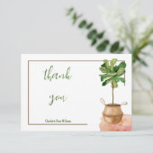 シンプル ミニマリスト トロピカル プラント サンキューカード (スタンド正面)