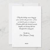 シンプル ミニマリスト フォト カリグラフィー シーズンカード (裏面)