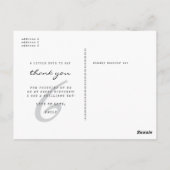 シンプル ミニマリスト フォト バースデー パーティー サンクス ポストカード (裏面)