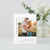 シンプル ミニマリスト フォト ベビーシャワー 感謝カード ポストカード (スタンド正面)