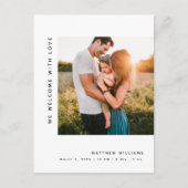 シンプル ミニマリスト フォト ベビーシャワー 感謝カード ポストカード (正面)