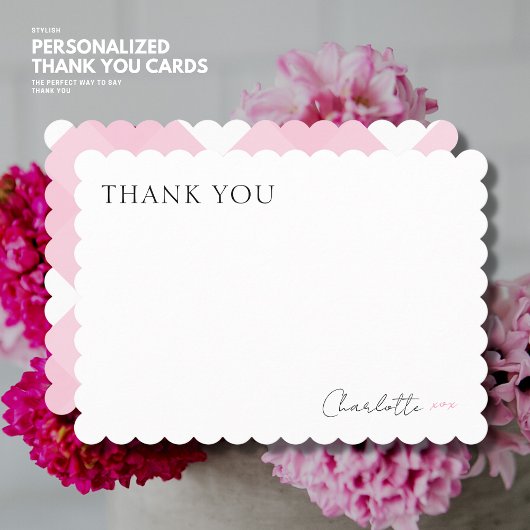 シンプル ミニマリスト フラッシュ ギンガム フラット サンクス サンキューカード