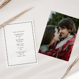 シンプル ミニマリスト モダン フォト ウェディング インビテーション