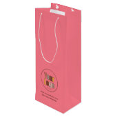 シンプル ミニマリスト 企業 ロゴ カスタム ワインギフトバッグ (裏面アングル)