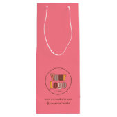 シンプル ミニマリスト 企業 ロゴ カスタム ワインギフトバッグ (裏面)