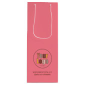 シンプル ミニマリスト 企業 ロゴ カスタム ワインギフトバッグ (正面)