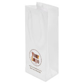 シンプル ミニマリスト 企業 ロゴ カスタム ワインギフトバッグ (裏面アングル)