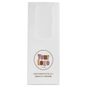 シンプル ミニマリスト 企業 ロゴ カスタム ワインギフトバッグ (正面)