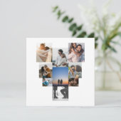 シンプル ミニマリスト 写真付き 結婚1周年記念 カード (スタンド正面)