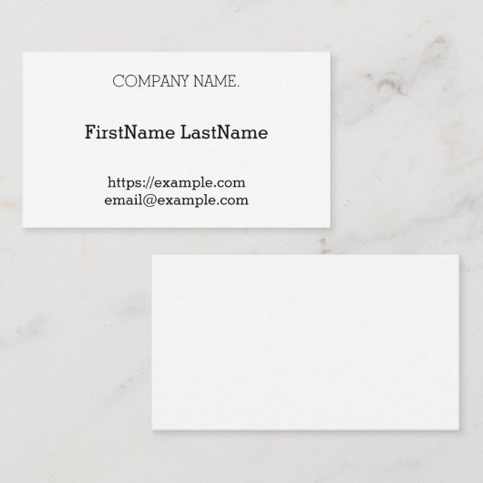 シンプル・ミニマリスト 名刺 (正面/裏面)