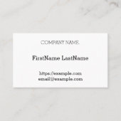 シンプル・ミニマリスト 名刺 (正面)