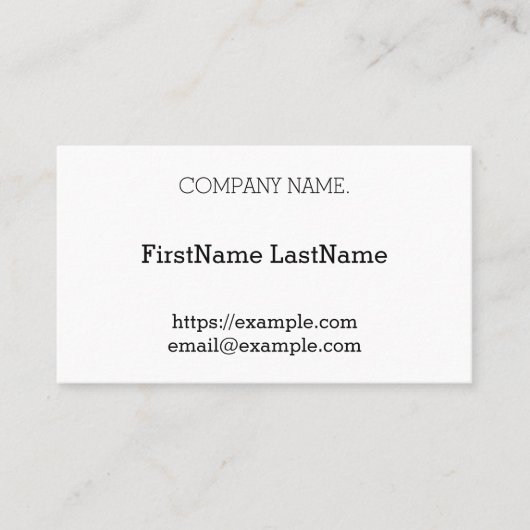 シンプル・ミニマリスト 名刺 (正面)