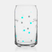 シンプル.ミニマルかわいこちゃん名前の追加ベビーハッピーバースデー ガラス缶 (右)