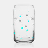 シンプル.ミニマルかわいこちゃん名前の追加ベビーハッピーバースデー ガラス缶 (左)