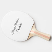 シンプル.ミニマルかわいこちゃん名前の追加ベビーハッピーバースデー 卓球ラケット (横)