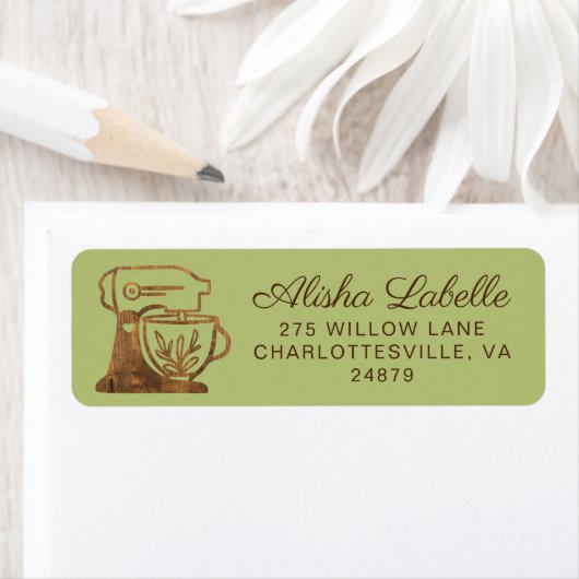 シンプル&ミニマルスタイルベーカリー素朴スタンドミキサー ラベル (インサイチュ)