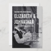 シンプル&ミニマルタイポグラフィフォト結婚ズ 招待状 (正面)