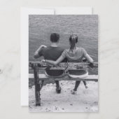 シンプル&ミニマルタイポグラフィフォト結婚ズ 招待状 (裏面)