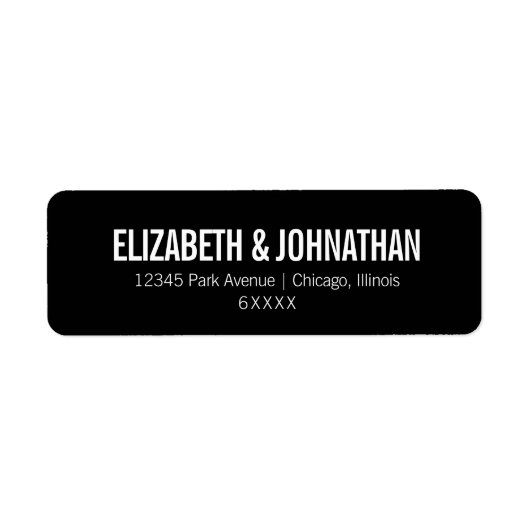 シンプル&ミニマルタイポグラフィ結婚住所 シール (正面)