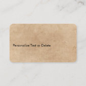 シンプル&ミニマルヴィンテージベージュブラックカスタムロゴ 名刺 (裏面)