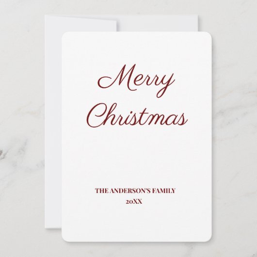シンプル ミニマル あなたのテキストを追加して クリスマスをパーソナライズ (正面)