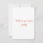 シンプル ミニマル あなたのテキスト おめでとうございます サンキューカード (裏面)