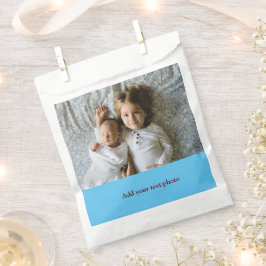 シンプル ミニマル あなたの写真を追加して テキスト クリスマス フェイバーバッグ