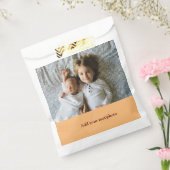 シンプル ミニマル あなたの写真を追加して テキスト クリスマス フェイバーバッグ (封をした状態)