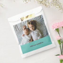 シンプル ミニマル あなたの写真を追加して テキスト クリスマス     F フェイバーバッグ