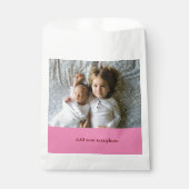 シンプル ミニマル あなたの写真を追加 テキスト クリスマス フェイバーバッグ (正面)