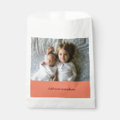 シンプル ミニマル あなたの写真を追加 テキスト クリスマス     F フェイバーバッグ (正面)