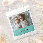 シンプル ミニマル あなたの写真を追加 テキスト クリスマス     F フェイバーバッグ (クリップ留めされた状態)