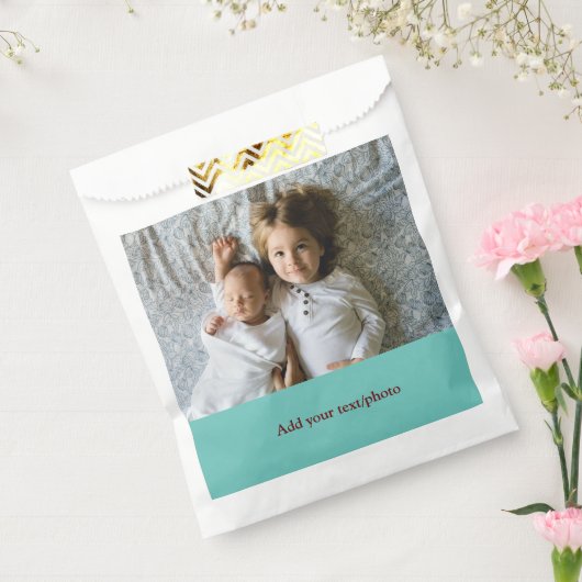 シンプル ミニマル あなたの写真を追加 テキスト クリスマス     F フェイバーバッグ (封をした状態)