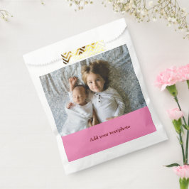 シンプル ミニマル あなたの写真を追加 テキスト クリスマス     F フェイバーバッグ