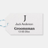 シンプル ミニマル お名前 カスタム ブライズメン ギフトタグ (裏面横)