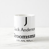 シンプル ミニマル お名前 カスタム ブライズメン コーヒーマグカップ (中央)
