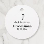 シンプル ミニマル お名前 カスタム ブライズメン フェイバータグ (裏面)