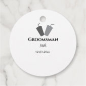 シンプル ミニマル お名前 カスタム ブライズメン フェイバータグ (裏面)