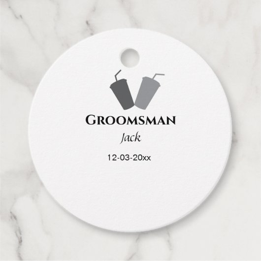 シンプル ミニマル お名前 カスタム ブライズメン フェイバータグ (正面)