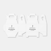 シンプル ミニマル お名前 カスタム ブライズメン フェイバーボックス (折り畳みなし)