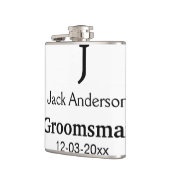シンプル ミニマル お名前 カスタム ブライズメン フラスク (左)