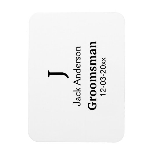シンプル ミニマル お名前 カスタム ブライズメン マグネット (縦)