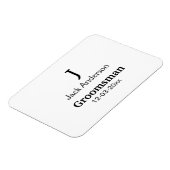 シンプル ミニマル お名前 カスタム ブライズメン マグネット (左側)