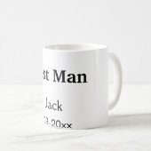 シンプル ミニマル お名前 カスタム ベストマン コーヒーマグカップ (正面右)