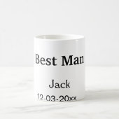 シンプル ミニマル お名前 カスタム ベストマン コーヒーマグカップ (中央)