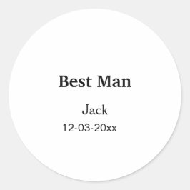 シンプル ミニマル お名前 カスタム ベストマン ラウンドシール