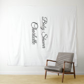 シンプル ミニマル。かわいい 赤ちゃんの名前を追加 ベビーシャワー Thr タペストリー (インサイチュ(横))