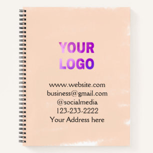 シンプル ミニマル ここにロゴ/デザインを追加 テキスト  ポジション ノートブック